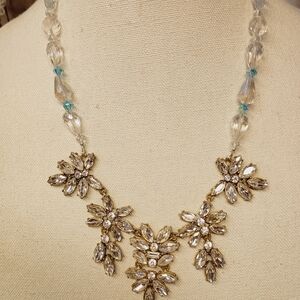 Elegant Crystal Flower Necklace